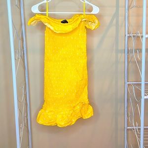 Yellow Size Small off the shoulder Dress from Lulu’s.